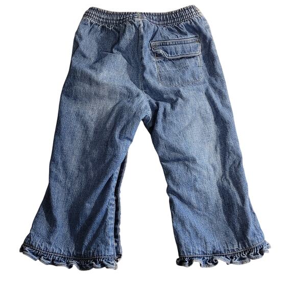 Baby Gap Lined Jeans Lettuce Hem Warm Infant 18-24 Months Snaps - Picture 2 of 5